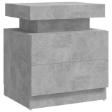Cumpara ieftin Noptiera, gri beton, 45x35x52 cm, lemn prelucrat