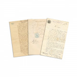 Principele Alexandru C. Cantacuzino, foaie dotală pentru Maria Cantacuzino, 1885 + testamentul principelui, 1898