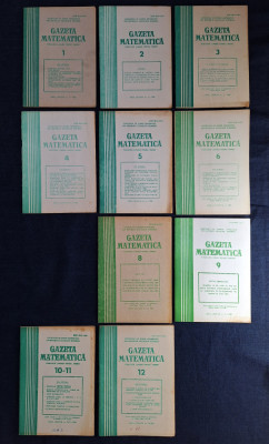 Gazeta Matematica, anul LXXXVIII, nr. 1,2,3,4,5,6,8,9,10-11,12 anul 1983 foto