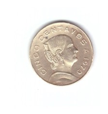 Moneda Mexic 5 centavos 1970, stare foarte buna, curata