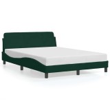 Cumpara ieftin Cadru de pat, Dover, verde inchis, 140x190 cm, catifea