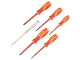 Kit 6 Surubelnite Izolate PG, Phillips + Plate, Scule de Mana Profesionale