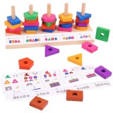 Jucarie Montessori Lemn Sortator Forme Geometrice, Culoare Multicolor, +1 An, Unisex, AS