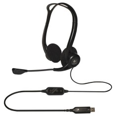 CASTI Logitech, &quot;PC 960&quot;, cu fir, standard, utilizare multimedia, call center, microfon pe brat, conectare prin USB 2.0, negru, &quot;981-00