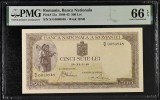 500 lei 1940 PMG66 UNC Bancnota gradata