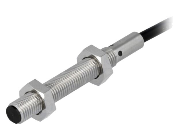 Senzor inductiv OMRON M8 PNP NC 0-2mm 10-30V IP67 cablu 2m oțel inoxidabil