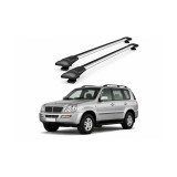Bare portbagaj transversale auto aluminiu compatibile SsangYong Rexton (Y200) SUV 2001-2005 80-84 cm Cod: KL2
