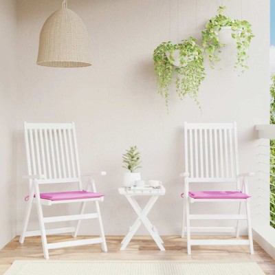vidaXL Perne pentru scaun, 2 buc., roz, 50x50x4 cm, material textil foto