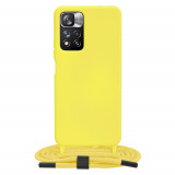 Husa pentru Xiaomi Redmi Note 11 Pro+ 5G, Techsuit Crossbody Lanyard, Yellow