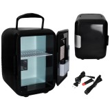 Cumpara ieftin Mini Frigider 4L Portabil 2-in-1 cu Functie de Racire si Incalzire, Alimentare 220V/12V, Negru