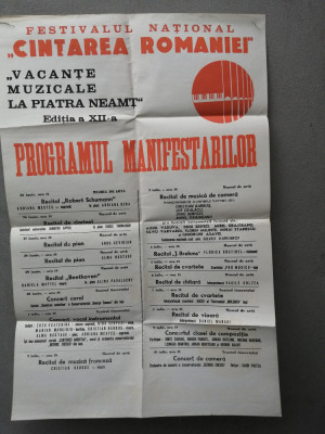 bnk div Afis concert Vacante muzicale la Piatra Neamt ed XII - 1983 foto