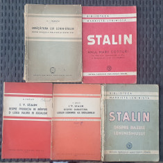 5 carti Stalin, aparute intre anii 1948-1952, ed marxist-leninista