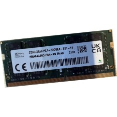 Memorie ram Laptop SK Hynix 32GB, DDR4, 2Rx8, PC4-3200AA, 3200Mhz, HMAA4GS6CJR8N-XN, PC4-25600, CL22, 1.2V, Non-ECC, sodimm, 260 pini