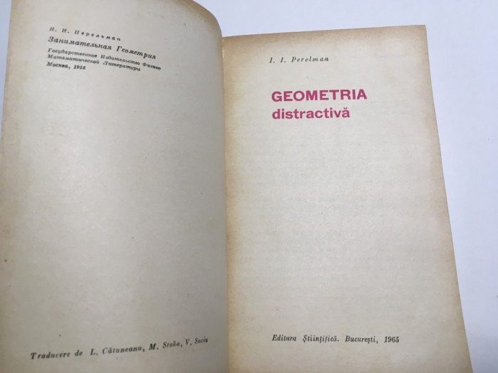 I.I. PERELMAN, GEOMETRIA DISTRACTIVĂ