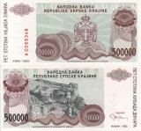 CROATIA 500.000 dinara 1993 KNIN UNC!!!