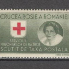 Romania.1946 Scutit de porto-Crucea Rosie hartie alba TR.522