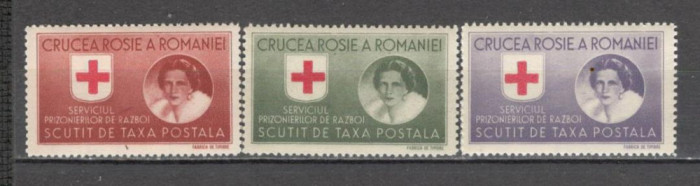 Romania.1946 Scutit de porto-Crucea Rosie hartie alba TR.522