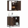 VidaXL Set mobilier de baie, 2 piese, stejar maro, lemn prelucrat 3300909