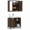 vidaXL Set mobilier de baie, 2 piese, stejar maro, lemn prelucrat 3300909