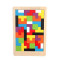 Mini puzzle din lemn 3in1 pentru copii,asamblare logica,tetris - Multicolor