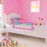 vidaXL Balustradă de protecție pat copii, roz, 120x42 cm, poliester