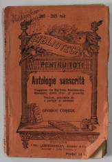 ANTOLOGIE SANSCRITA , traducere de GEORGE COSBUC , INCEPUTUL SEC. XX foto