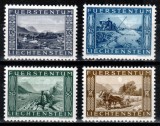 Liechtenstein 1943, Mi #218-221**, finalizarea Canalului interior, MNH, cota 17,- &euro;!