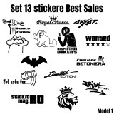 Set 13 Stickere Best Sales pentru Masina , Funny, Drift si Tuning Pack