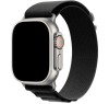 Curea smartwatch, THD, Alpine Loop, pentru Apple Watch Ultra2 49 mm, Apple Watch 46 mm seria 10, marime universala, catarama gri, Negru