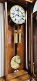 Ceas de perete cu pendul si 2 greutati -regulator vienez