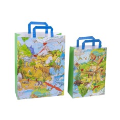 Punga de cadou copii din hartie cu lumea dinozaurilor (Large, 90g)