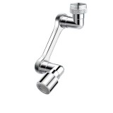Adaptor de robinet cu brat mecanic telescopic, JENUOS&reg;, rotatie de 1440 &deg;, pentru prevenirea stropirii, usor de montat, 20-24 mm, Argintiu