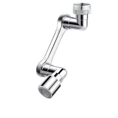 Adaptor de robinet cu brat mecanic telescopic, JENUOS&amp;reg;, rotatie de 1440 &amp;deg;, pentru prevenirea stropirii, usor de montat, 20-24 mm, Argintiu foto