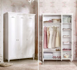 Dulap pentru haine, &Ccedil;ilek, Romantica 3 Doors Wardrobe, 131x200x56 cm, Multicolor, Cilek