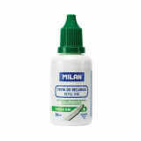 Rezerva Milan Marker Tabla Magnetica, 30 ml, Verde, pe Baza de Alcool, Rezerva Cerneala Verde Marker, Rezerva Marker Tabla Alba, Rezerva Markere White