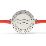 Bratara din argint cu snur rosu model Aquarius, Atcom