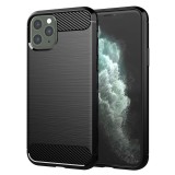 Husa iPhone 11 Pro Max Techsuit Carbon Silicone, negru