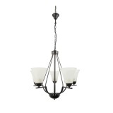 Lustra Midnight Negru+Alb 5xE27 40W