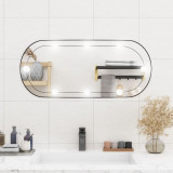 Oglinda de perete cu lumini LED 35x80 cm oval sticla GartenMobel Dekor, vidaXL