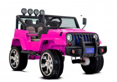 Masinuta electrica Jeep Offroad 4x4, roz foto