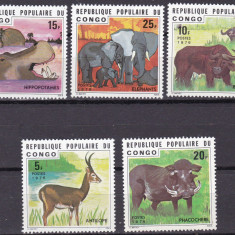 Congo 1976 fauna MI 539-543 MNH ww81