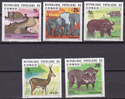 Congo 1976 fauna MI 539-543 MNH ww81 foto