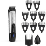 Trimmer BaByliss Lithium Power Beard T812E, autonomie 80 min, lame late din otel, functionare fara fir, negru