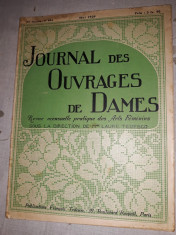 CUSATURI, BRODERII - 2 REVISTE - JOURNAL DES OUVRAGES DE DAMES.1929 foto