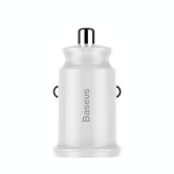 Incarcator Auto Baseus, Grain Car Charger, White