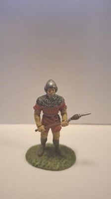 Luptator medieval din plumb - Milanez 1:32 foto