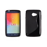 Husa Silicon S-Line Neagra pentru LG L45 - Protectie Flexibila si Durabila
