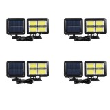 Комплект LED соларни проектори със сензор за движение, 3 режима на светене, 4 бр