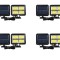 Комплект LED соларни проектори със сензор за движение, 3 режима на светене, 4 бр