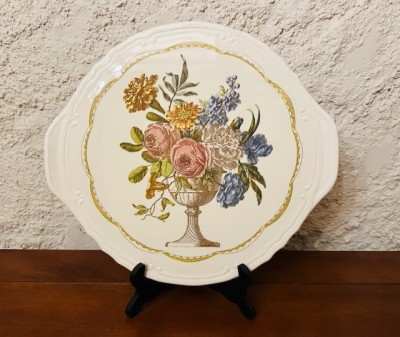 PLATOU CU TOARTE SI PICIORUSE, DIN CERAMICA L34,5CM foto